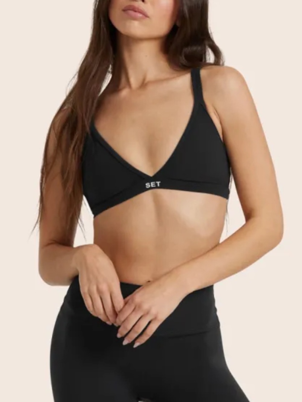 SET Active AirLuxe Breathe Triangle Bra Black M